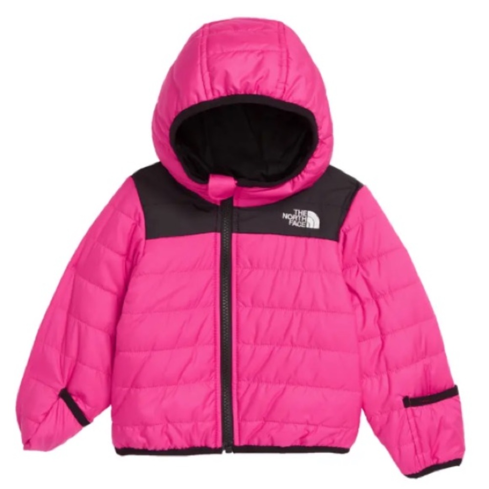 NWT The North Face Perrito Reversible Jacket 3-6M Pink Black Heatseeker